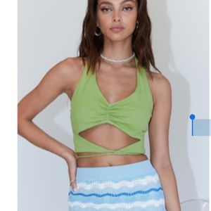 Green Crop Top
